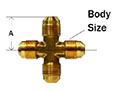 Forged Flare Cross 45deg Flare Diagram